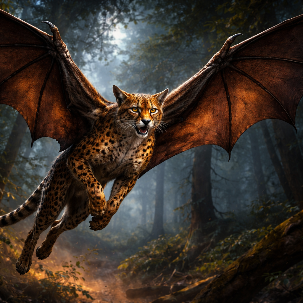 Cheekbat, hybrid of Bat and Cheetah