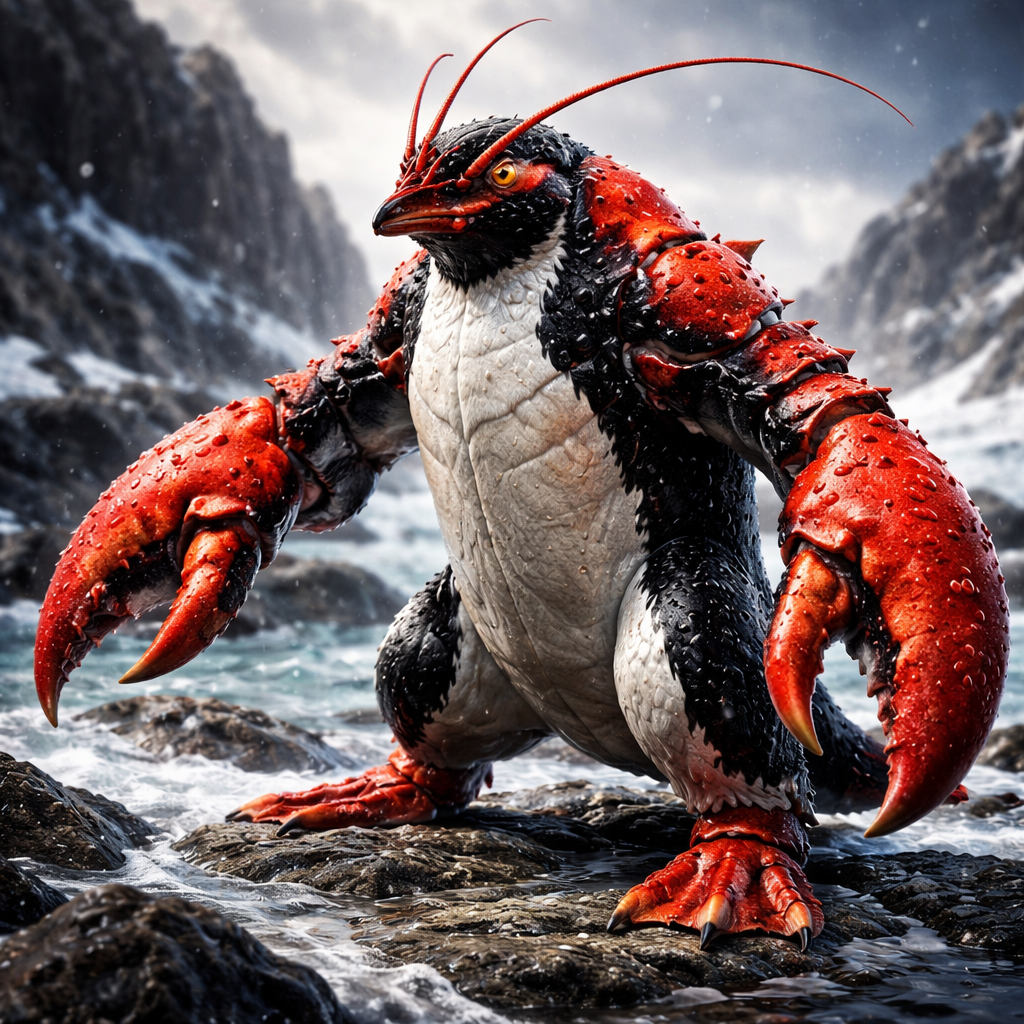 Lobsterguin, hybrid of Lobster and Penguin