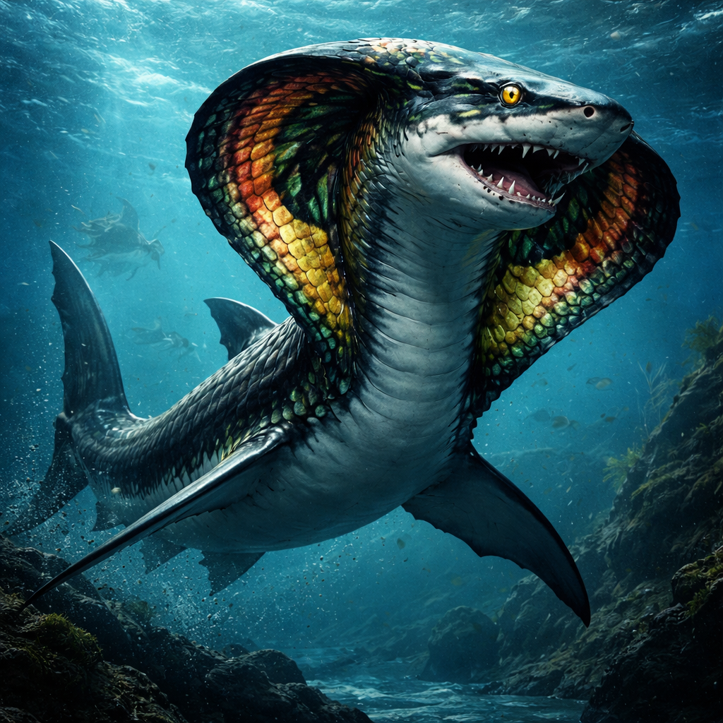 Cobra Shark, hybrid of great white shark and Cobra