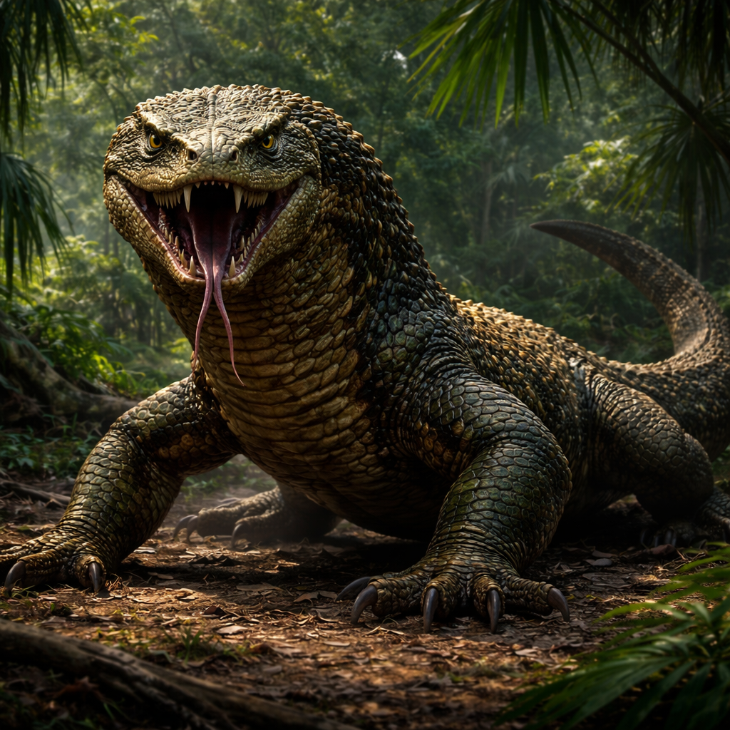 Komosnake, hybrid of Komodo Dragon and Snake