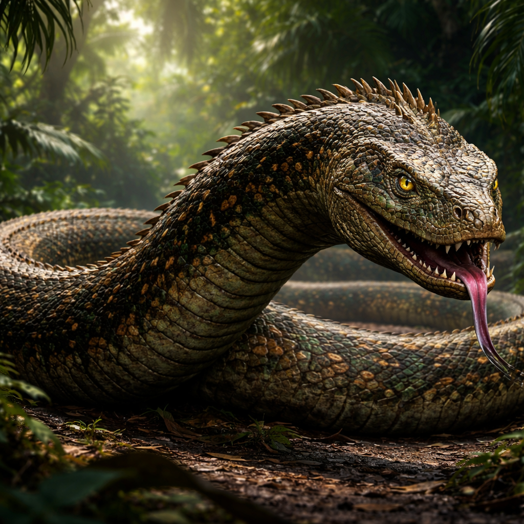 Komosnake, hybrid of Komodo Dragon and Snake