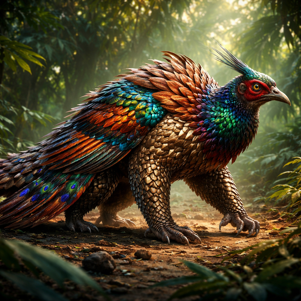 Pangpheasant, hybrid of Pangolin and Pheasant