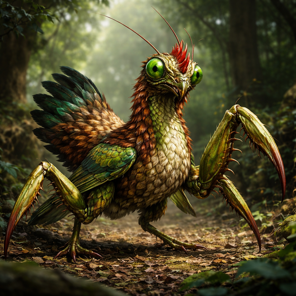 Chickantis, hybrid of Chicken and Mantis