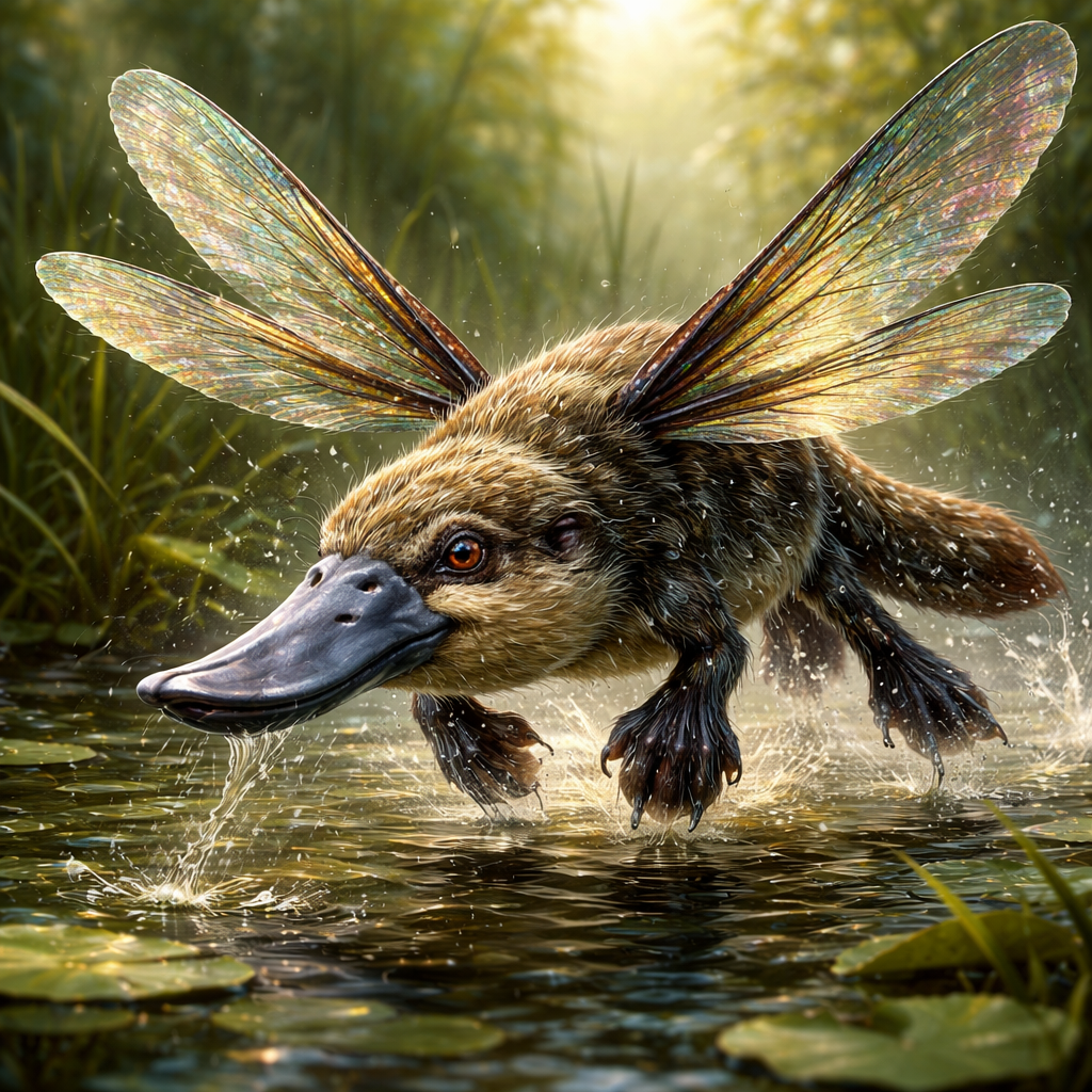 Platymosquito, hybrid of mosquito and Platypus
