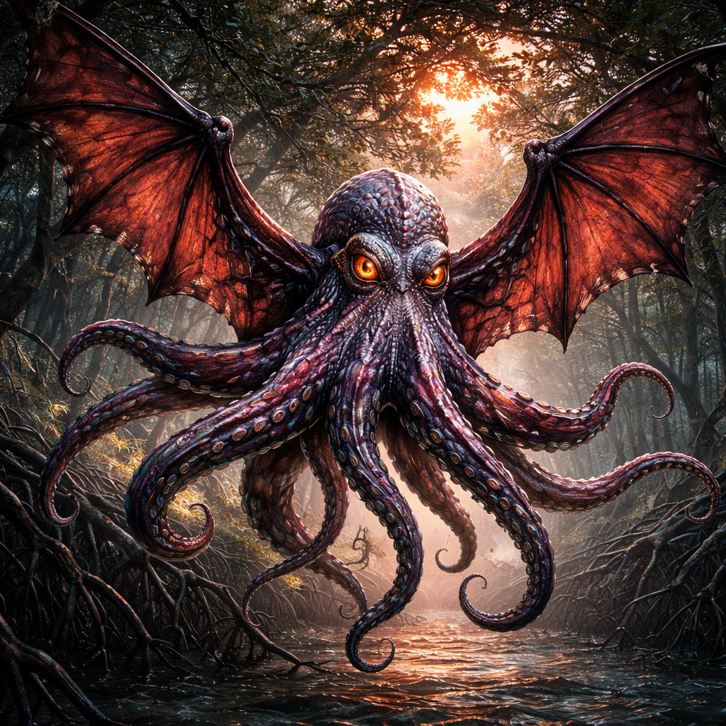 Octobat, hybrid of Octopus and Bat