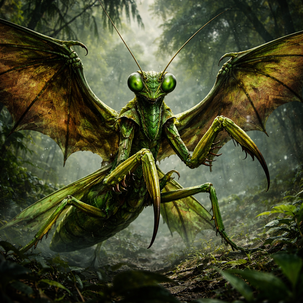 Batmantis, hybrid of Bat and Mantis