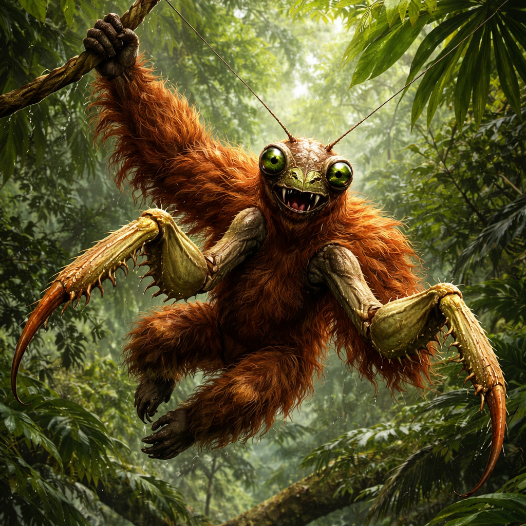 MantiGutan, hybrid of Mantis and Orangutan