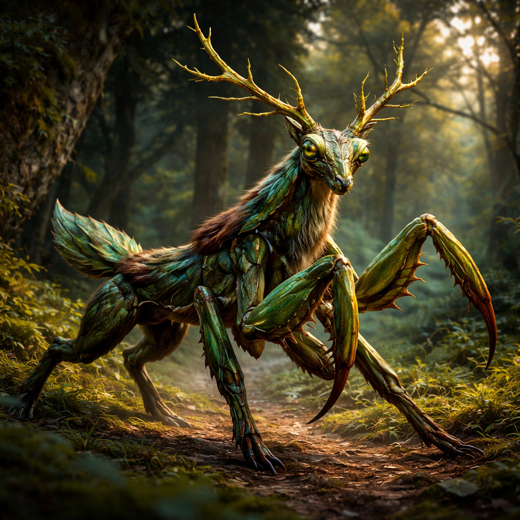 Mantisdeer, hybrid of Mantis and Reindeer