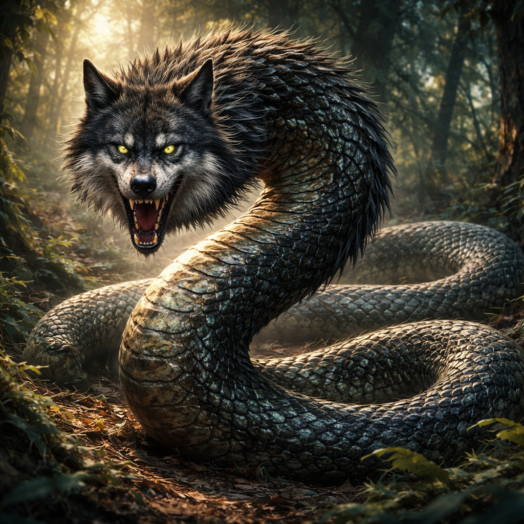 Wolfsnake, hybrid of Wolf and Snake