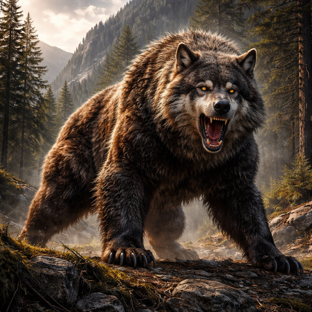 Bearwolf, hybrid of Bear and Wolf