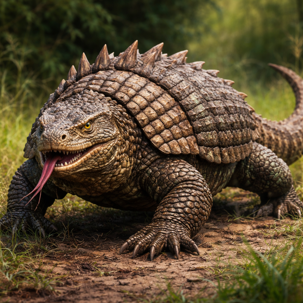 Komodillo, hybrid of Komodo Dragon and Armadillo