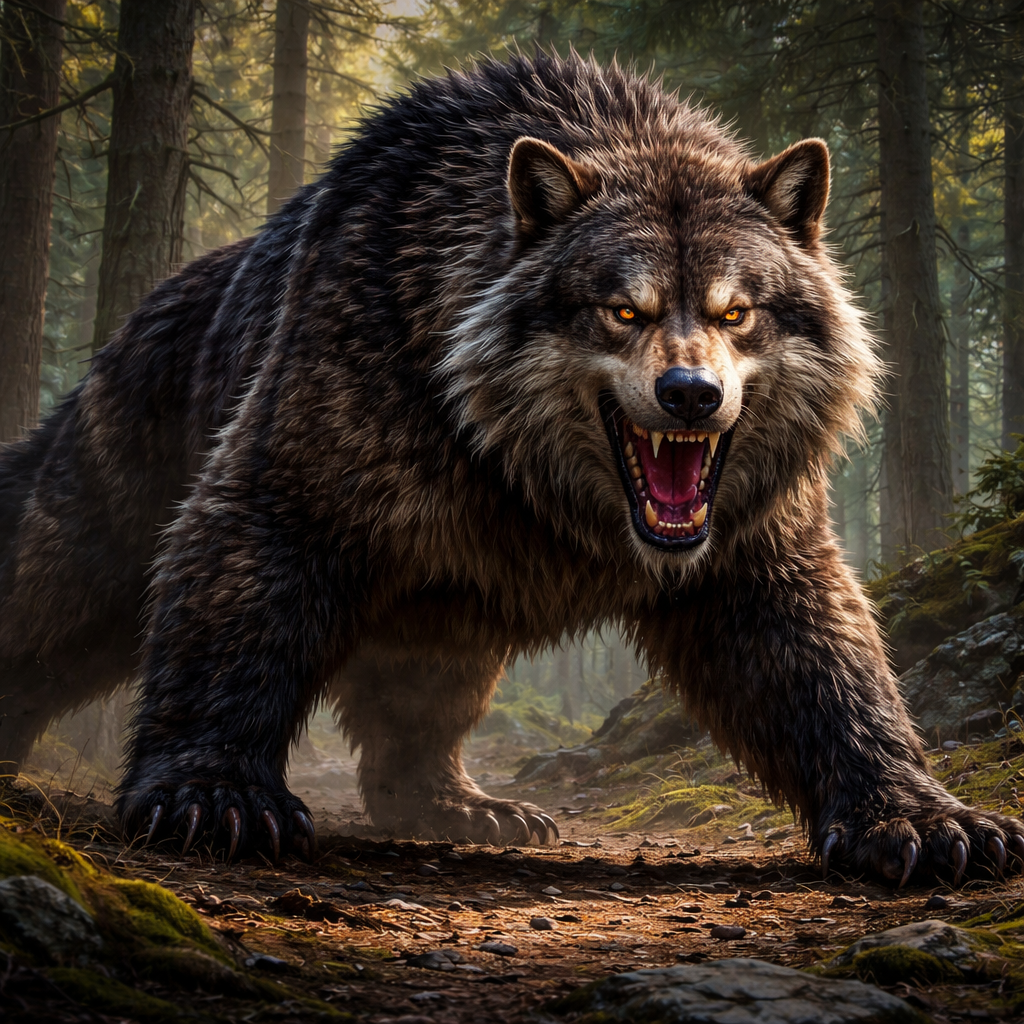 Bearwolf, hybrid of Bear and Wolf