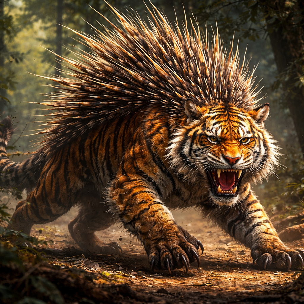 Tigropine, hybrid of Tiger and Porcupine