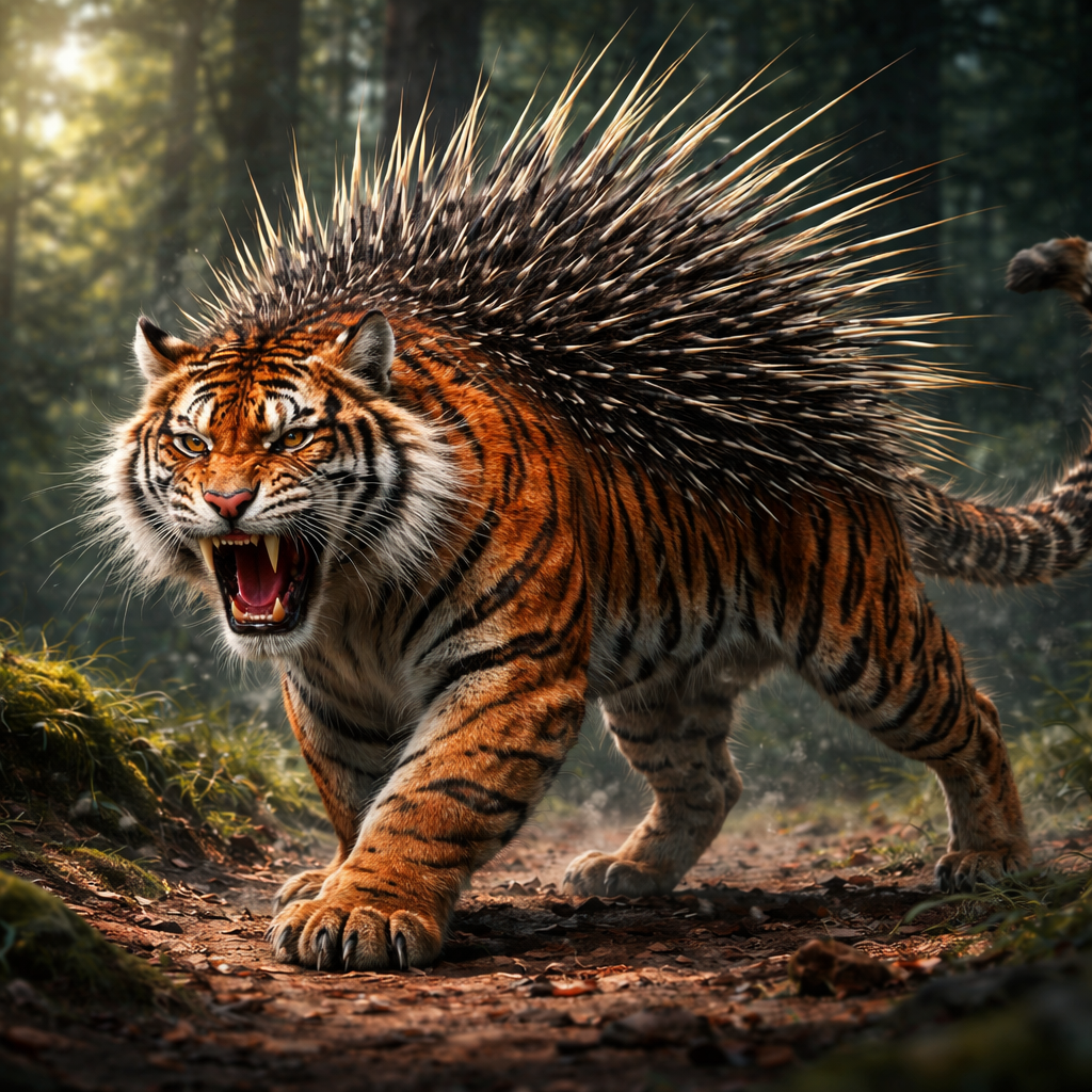 Tigrapine, hybrid of Tiger and Porcupine