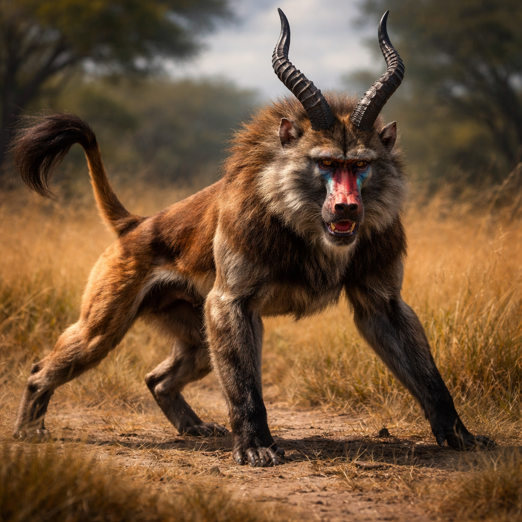 Babantelope, hybrid of Baboon and Antelope