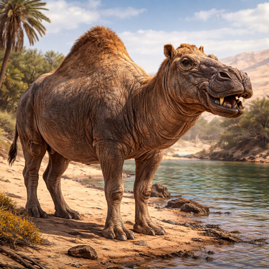 Camelopotamus, hybrid of Camel and Hippopotamus