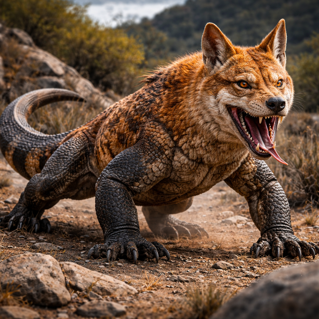 Dingodo Dragon, hybrid of Komodo Dragon and Dingo
