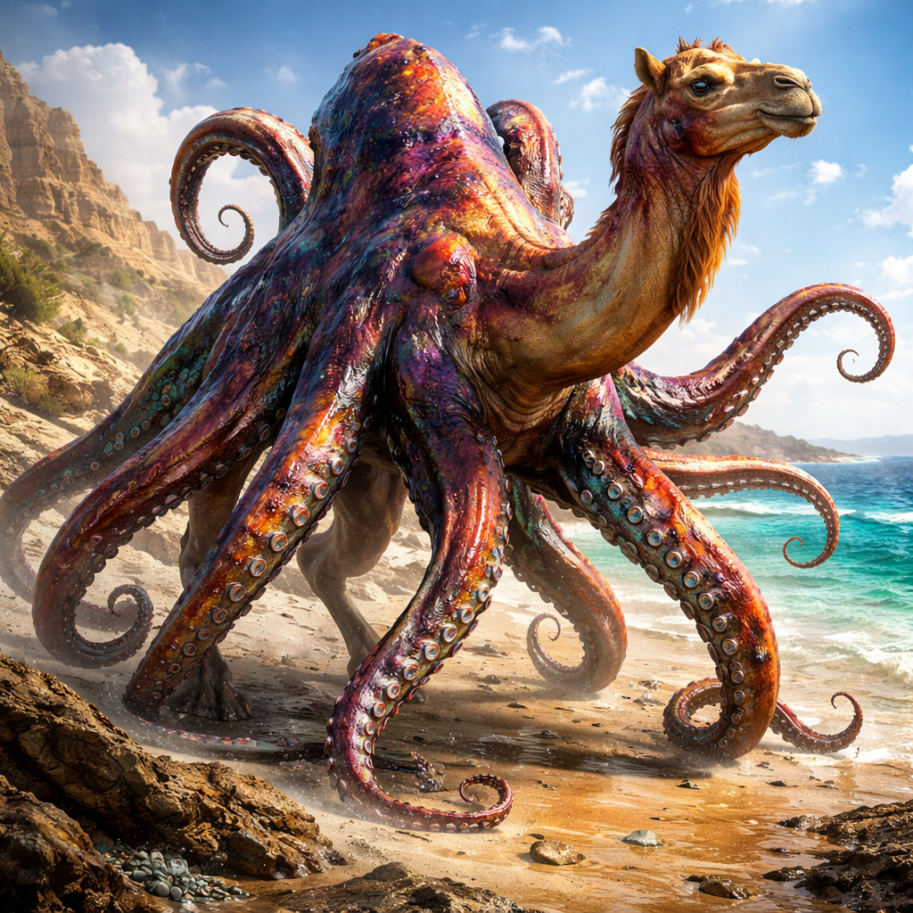 Octocamel, hybrid of Octopus and Camel