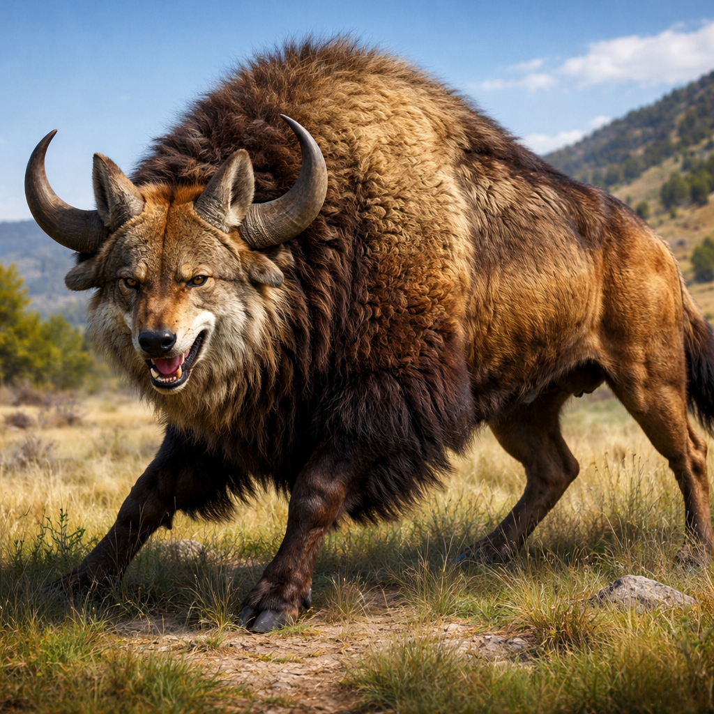 Coybison, hybrid of Coyote and Bison