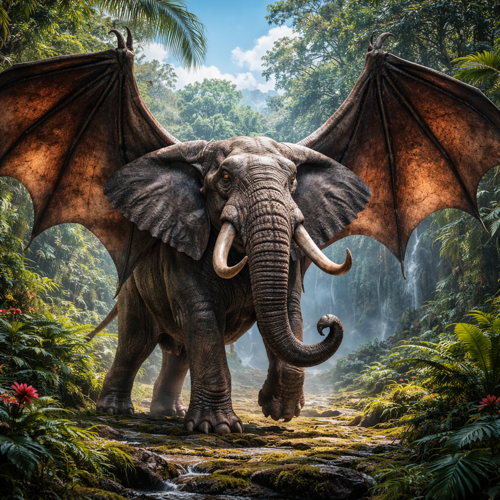 Elephbat, hybrid of Elephant and Bat