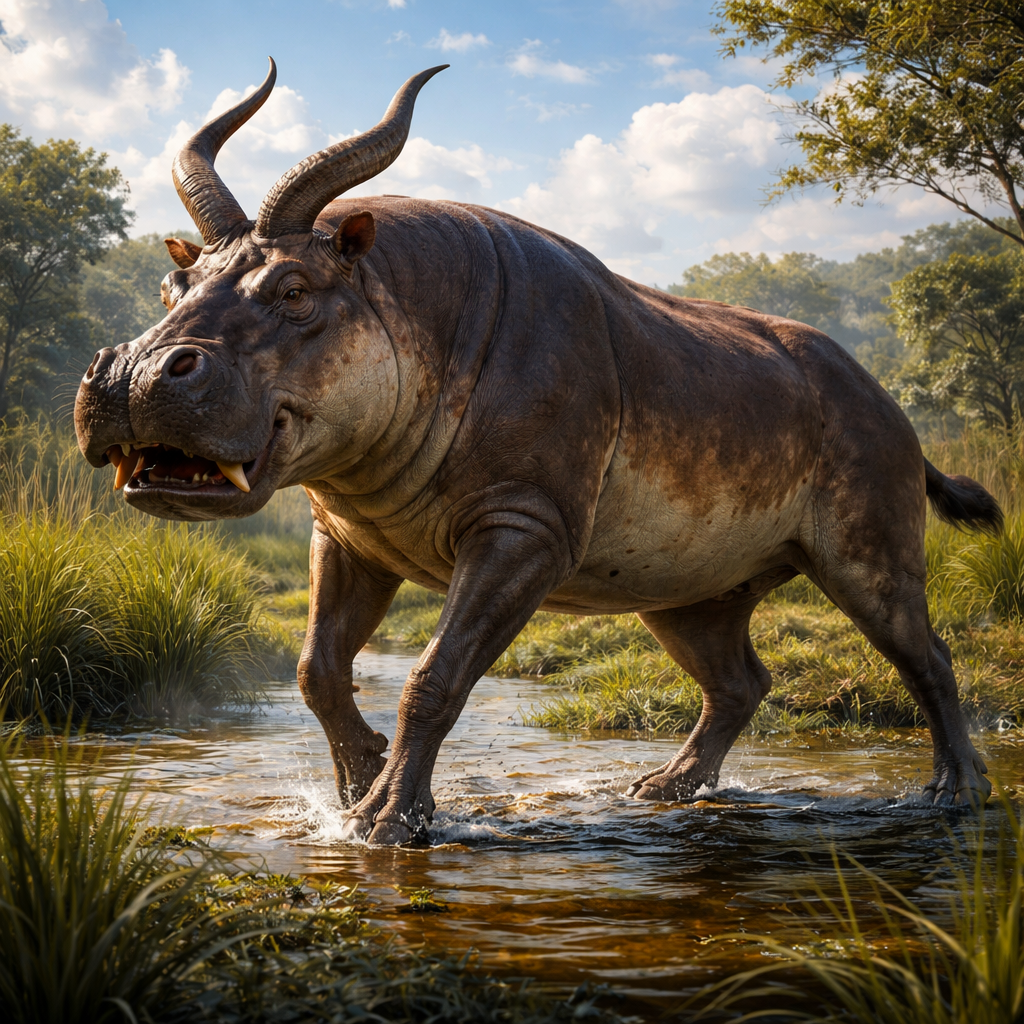 Hippantelope, hybrid of Hippopotamus and Antelope