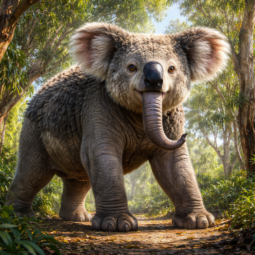 Elekala, hybrid of Elephant and Koala