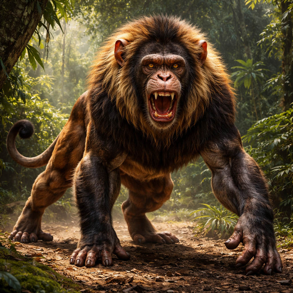 Chimplion, hybrid of Chimpanzee and Lion