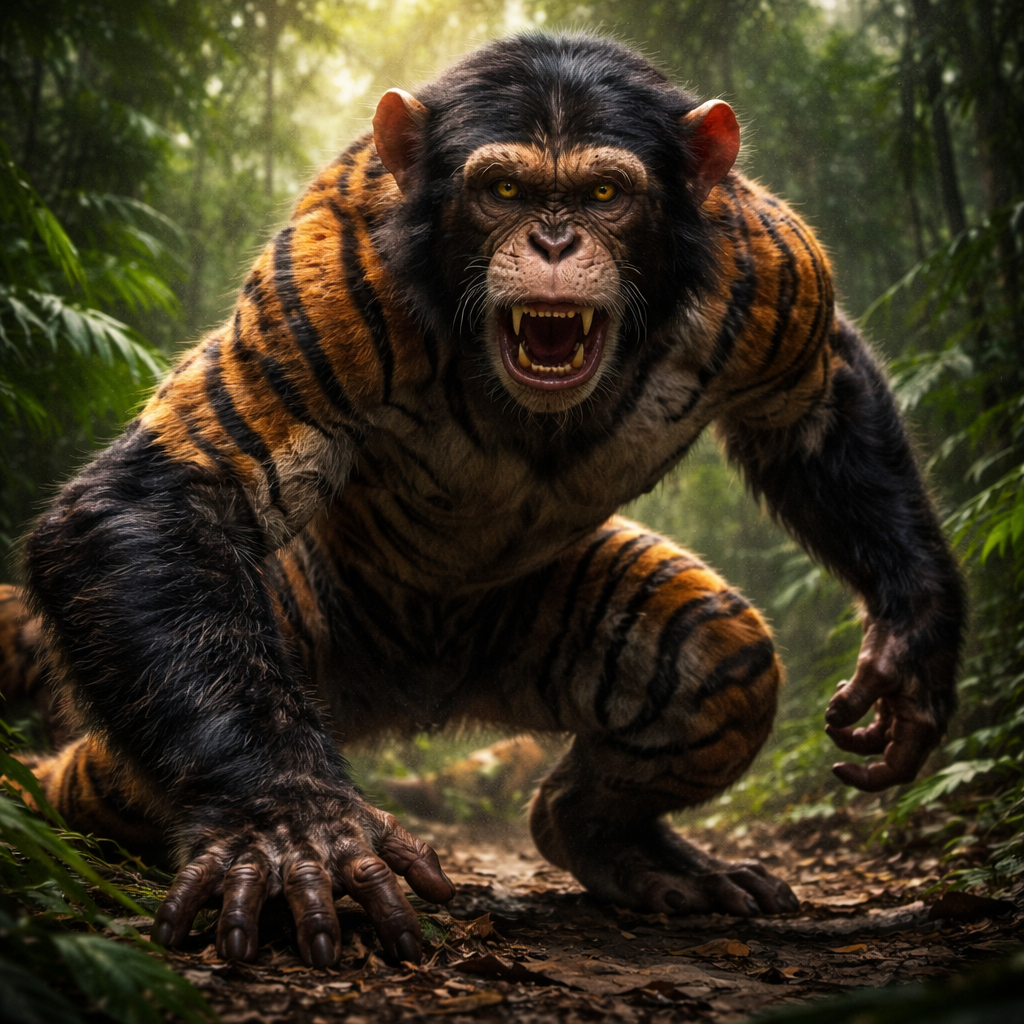 Tigpanzee, hybrid of Tiger and Chimpanzee