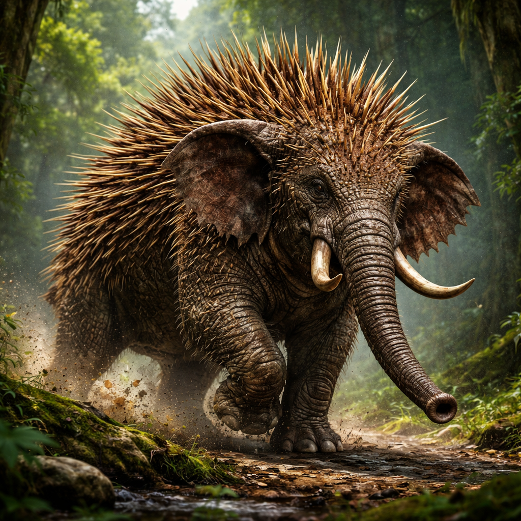 Elechidna, hybrid of Elephant and Echidna