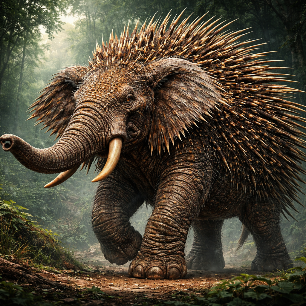 Echiphant, hybrid of Elephant and Echidna