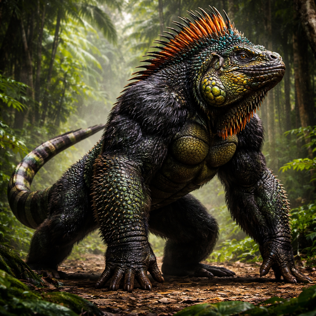 Goriguana, hybrid of Iguana and Gorilla