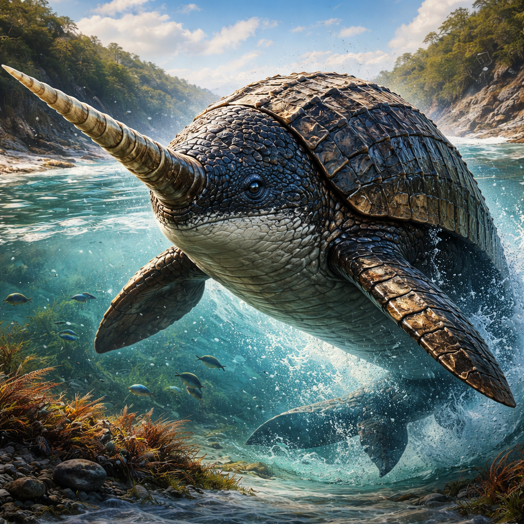 Narvamillo, hybrid of Narwhal and Armadillo