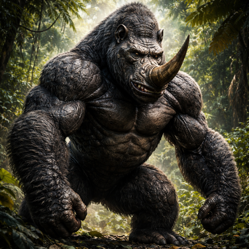 Gorhinoceros, hybrid of Gorilla and Rhinoceros