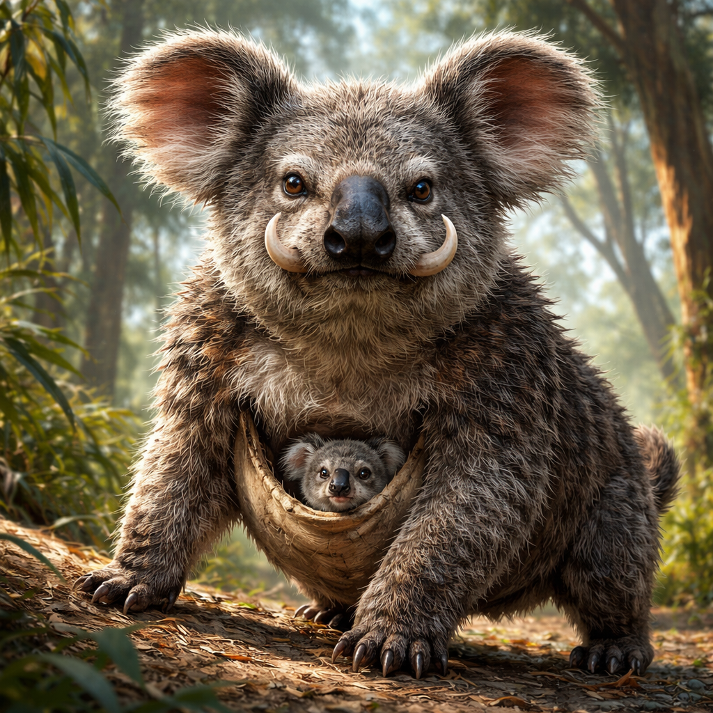 Koalhog, hybrid of Warthog and Koala