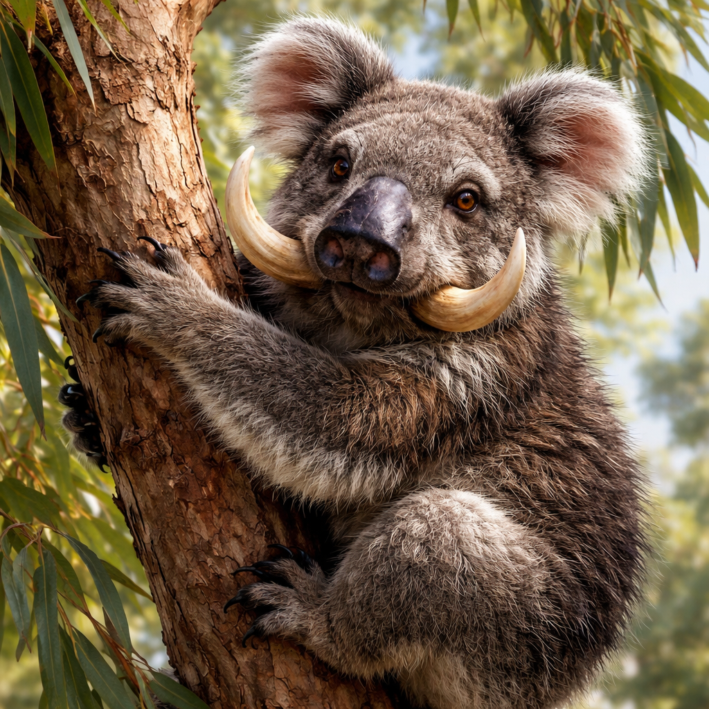 Warkola, hybrid of Warthog and Koala