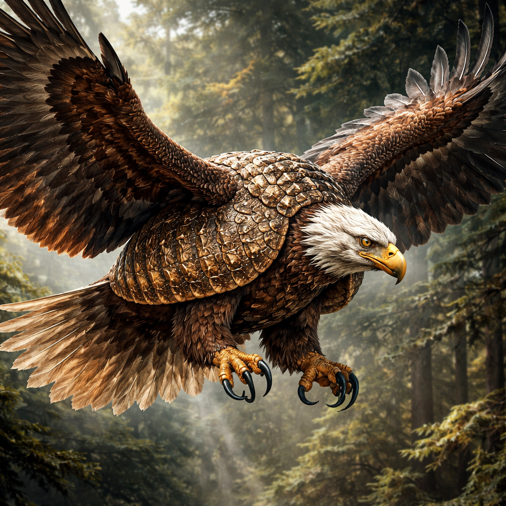 Armaeagle, hybrid of Armadillo and Bald Eagle