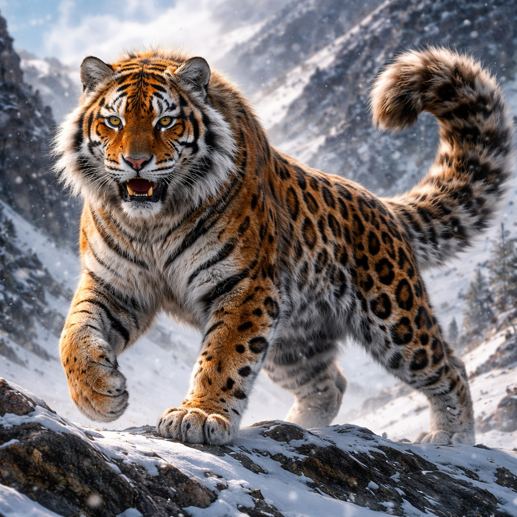 Tigrisnow, hybrid of snow leopard and Tiger