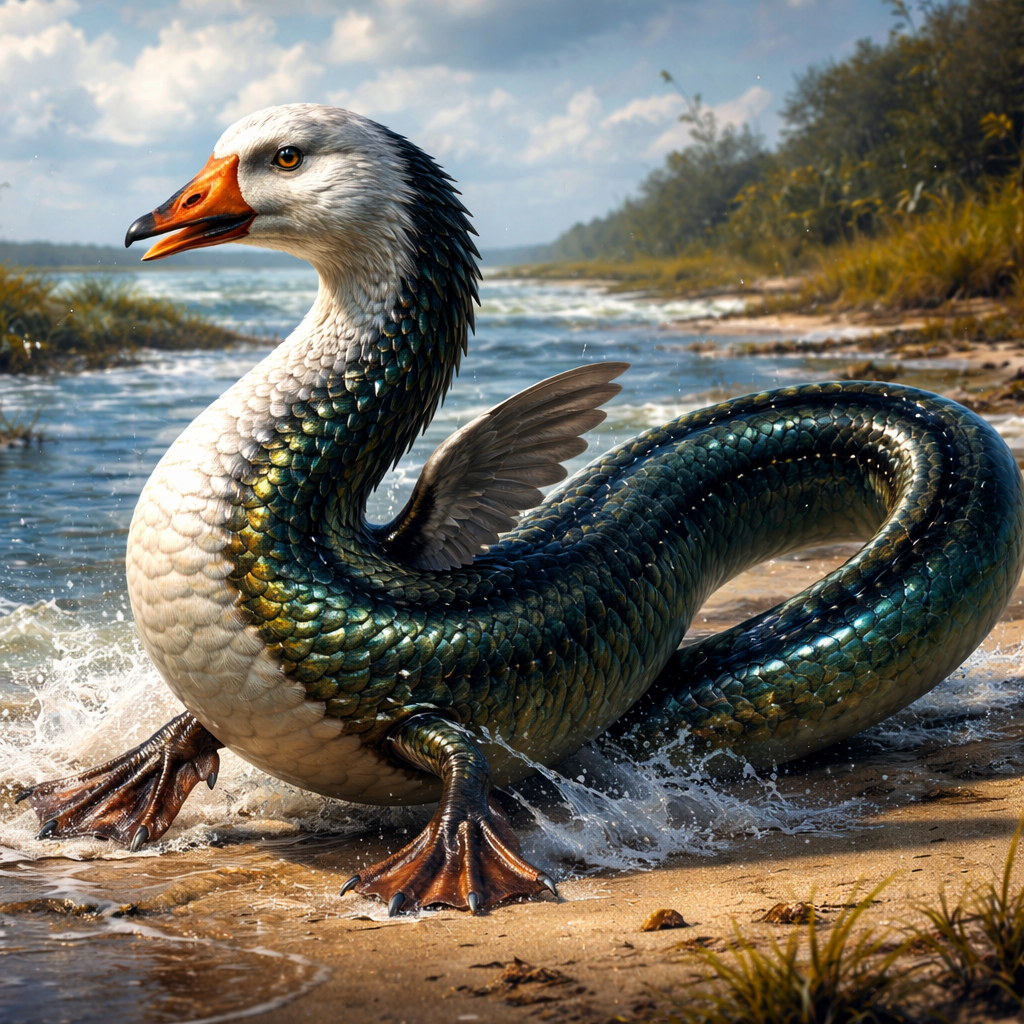 Eelgoose, hybrid of Eel and Goose