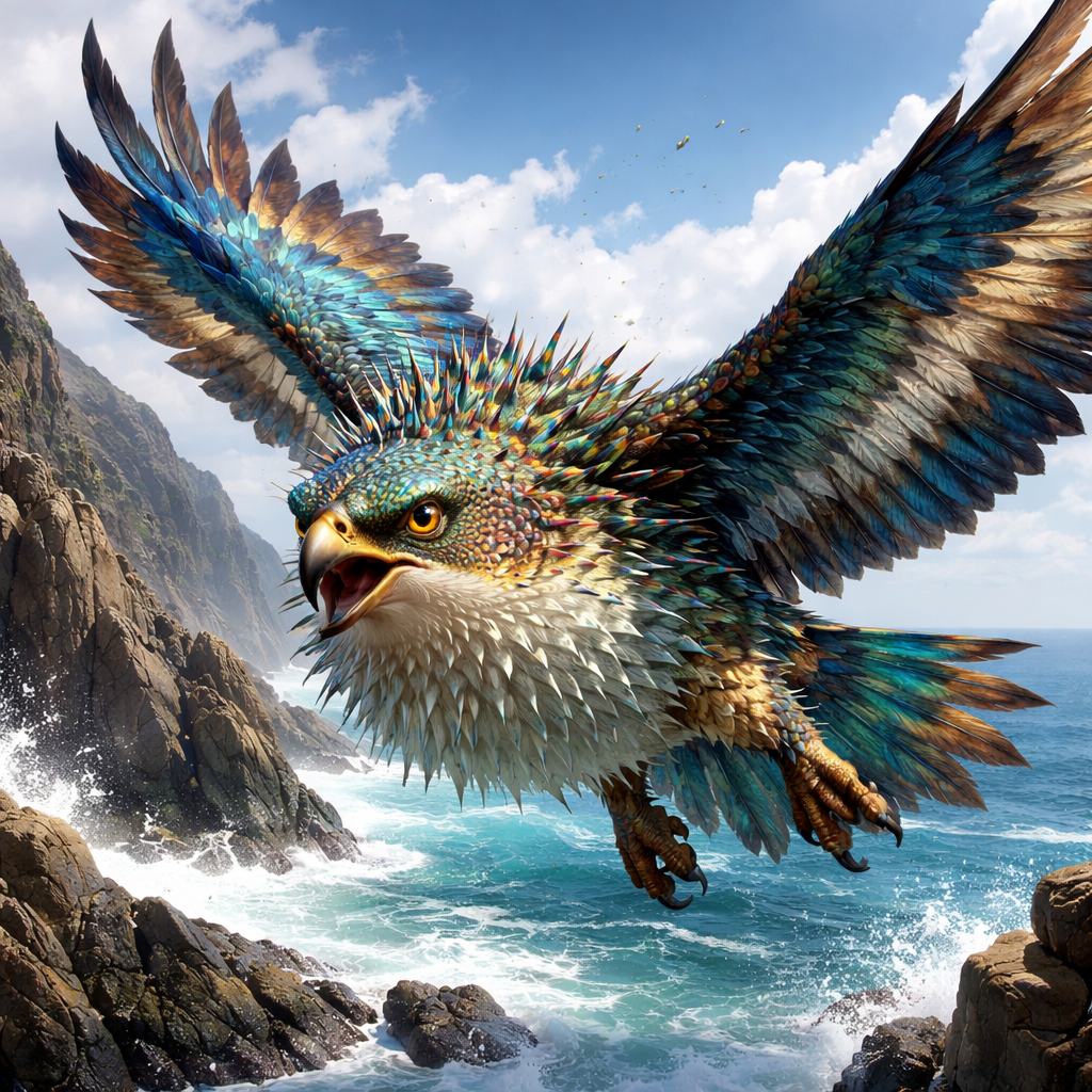 Puffeagle, hybrid of Puffer Fish and Eagle