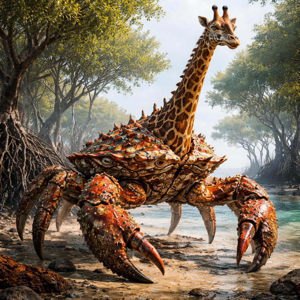 Crabaffe, hybrid of Crab and Giraffe