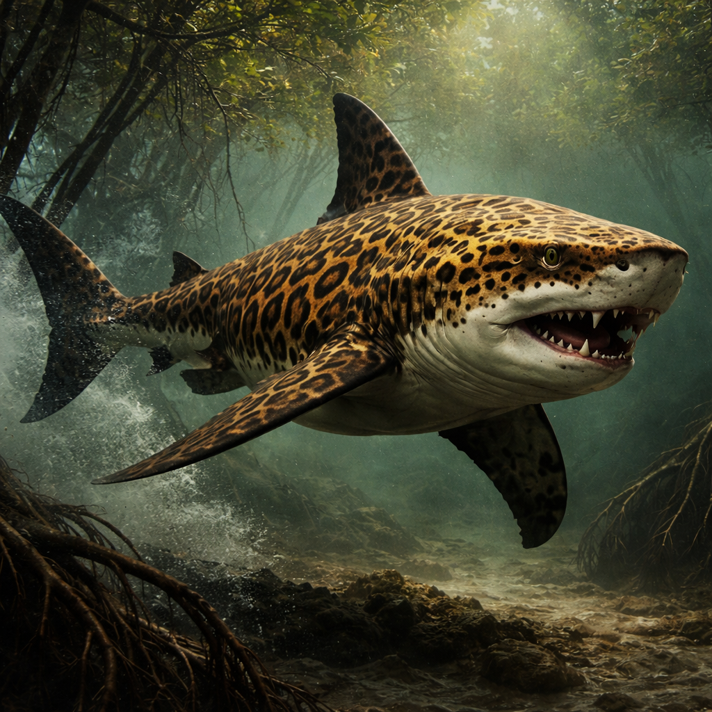 Jaguarshark, hybrid of Jaguar and great white shark