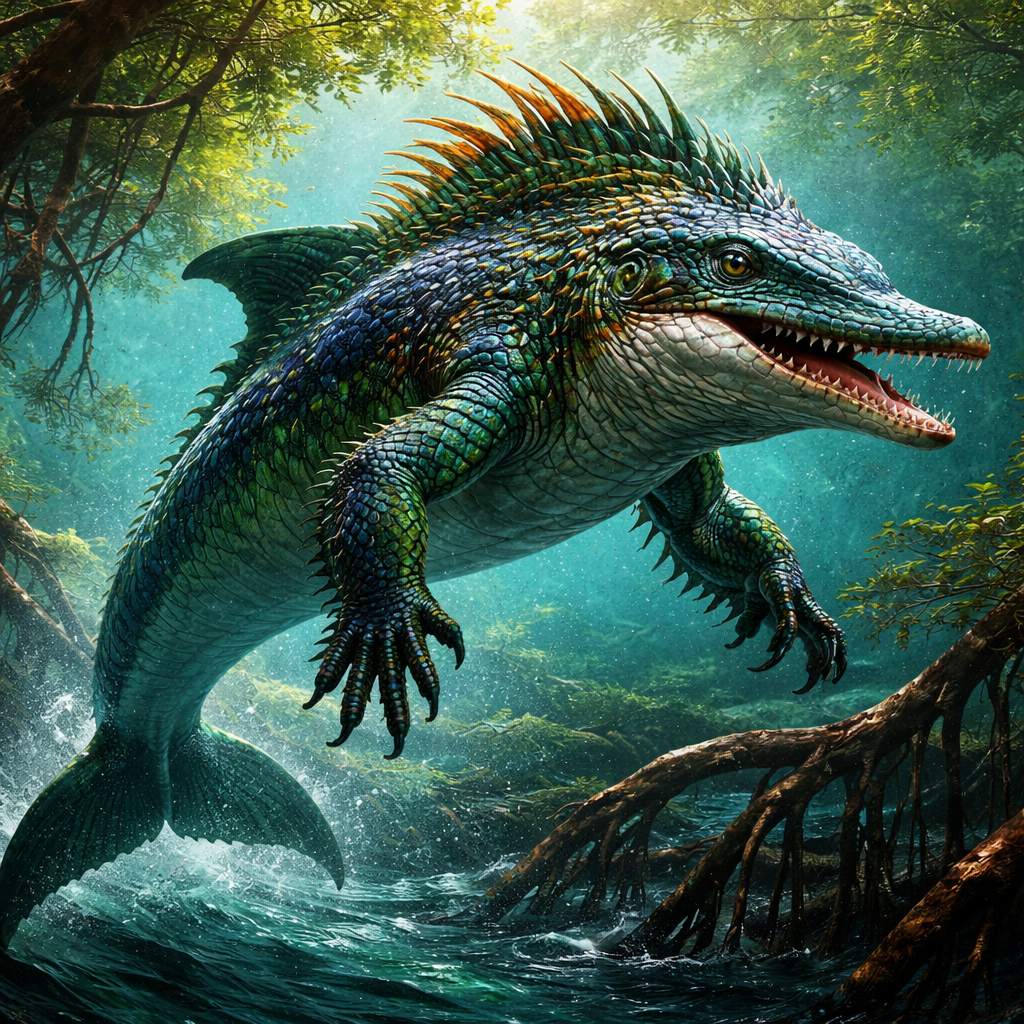Dolphiguana, hybrid of Dolphin and Iguana