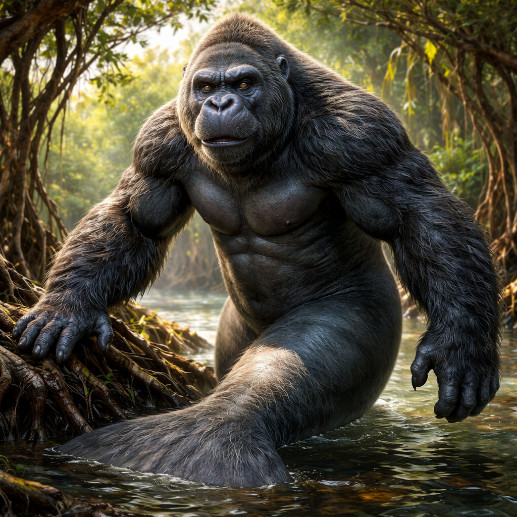 Gorillatee, hybrid of Gorilla and Manatee