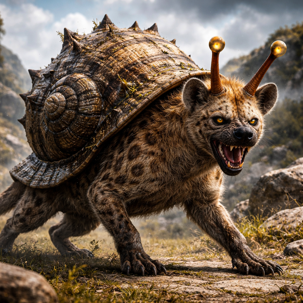 Slyna, hybrid of Snail and Hyena