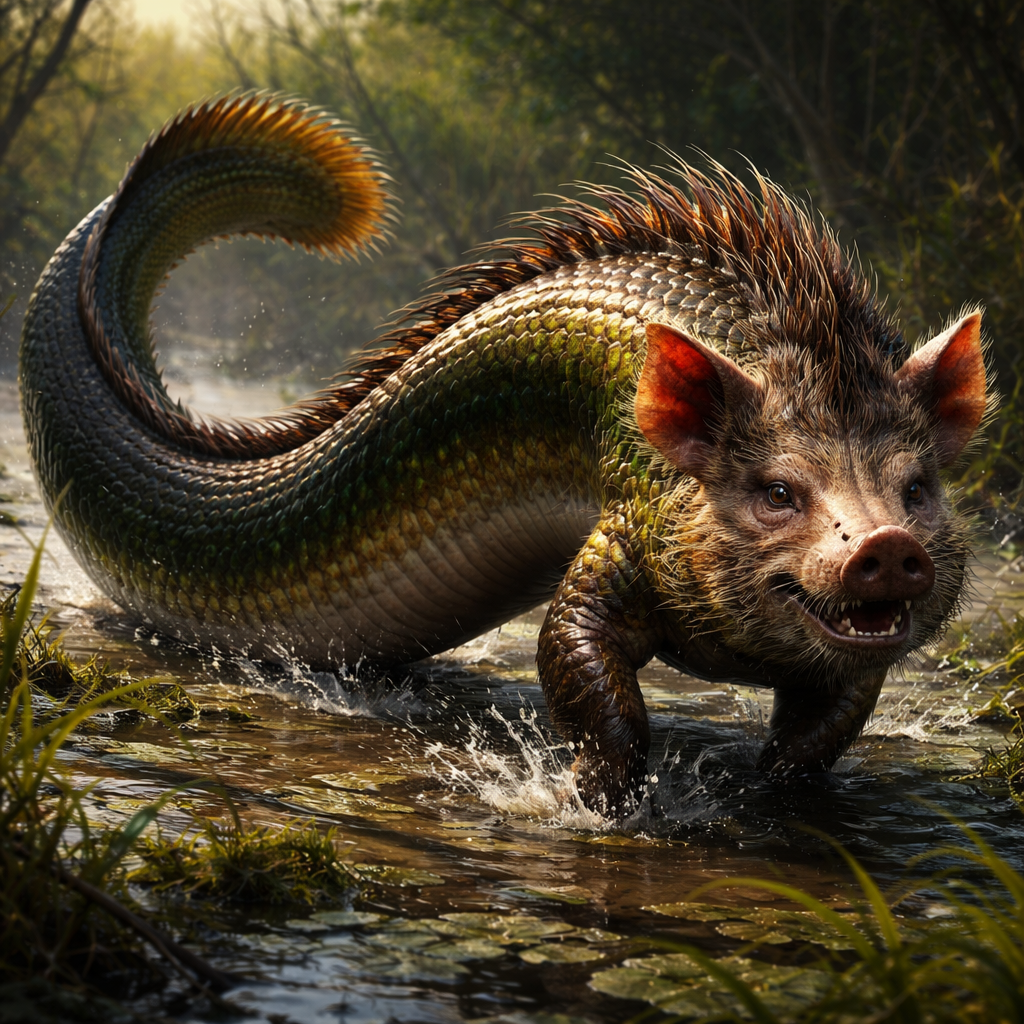 Eelpig, hybrid of Eel and Pig