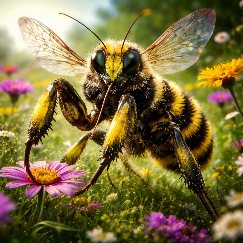 Mantisbee, hybrid of Mantis and Bumblebee