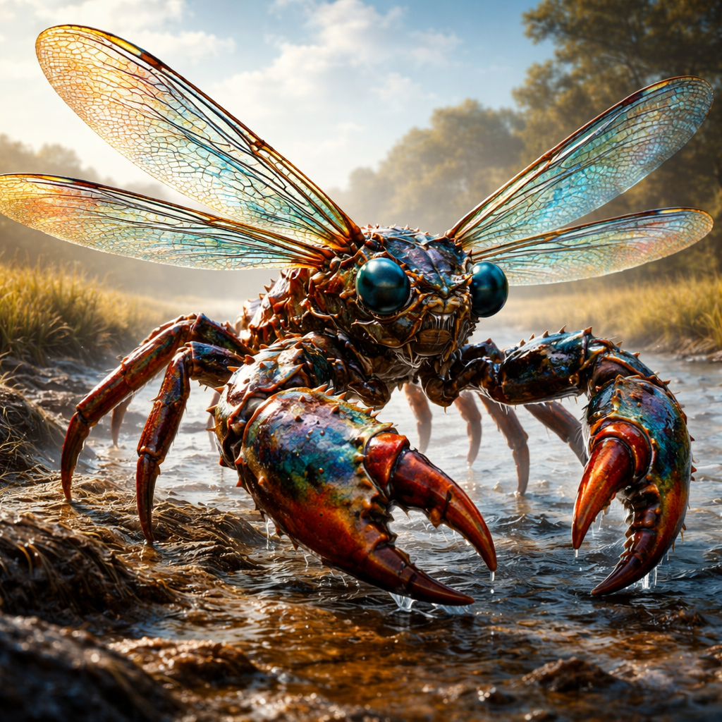 Crabfly, hybrid of Dragonfly and Crab