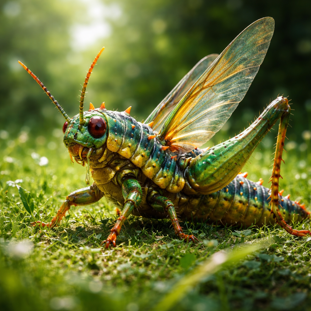 Catergrasshopper, hybrid of Caterpillar and Grasshopper