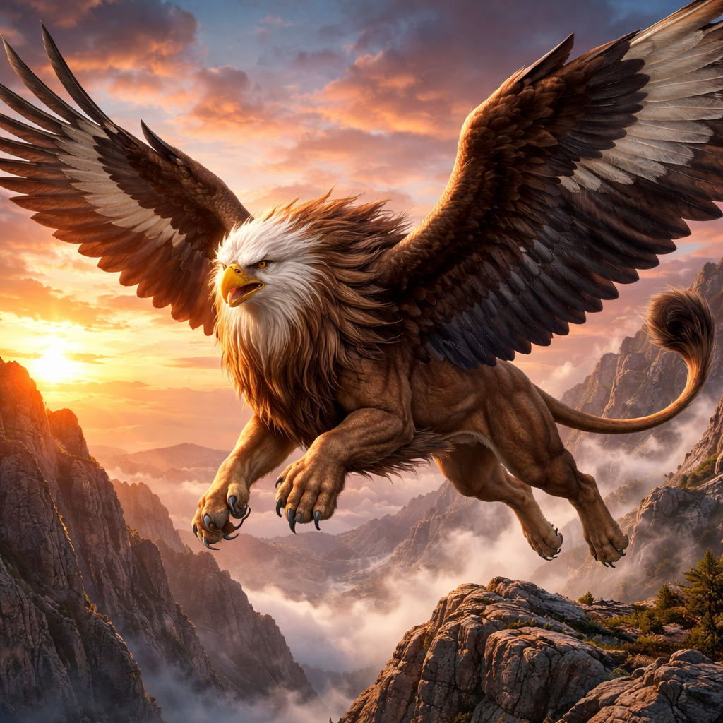 Aquilaeon, hybrid of Bald Eagle and Lion