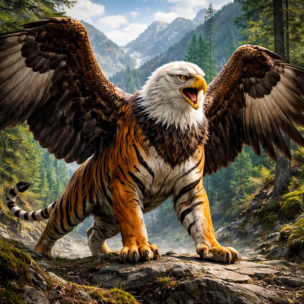 Eagertiger, hybrid of Bald Eagle and Tiger